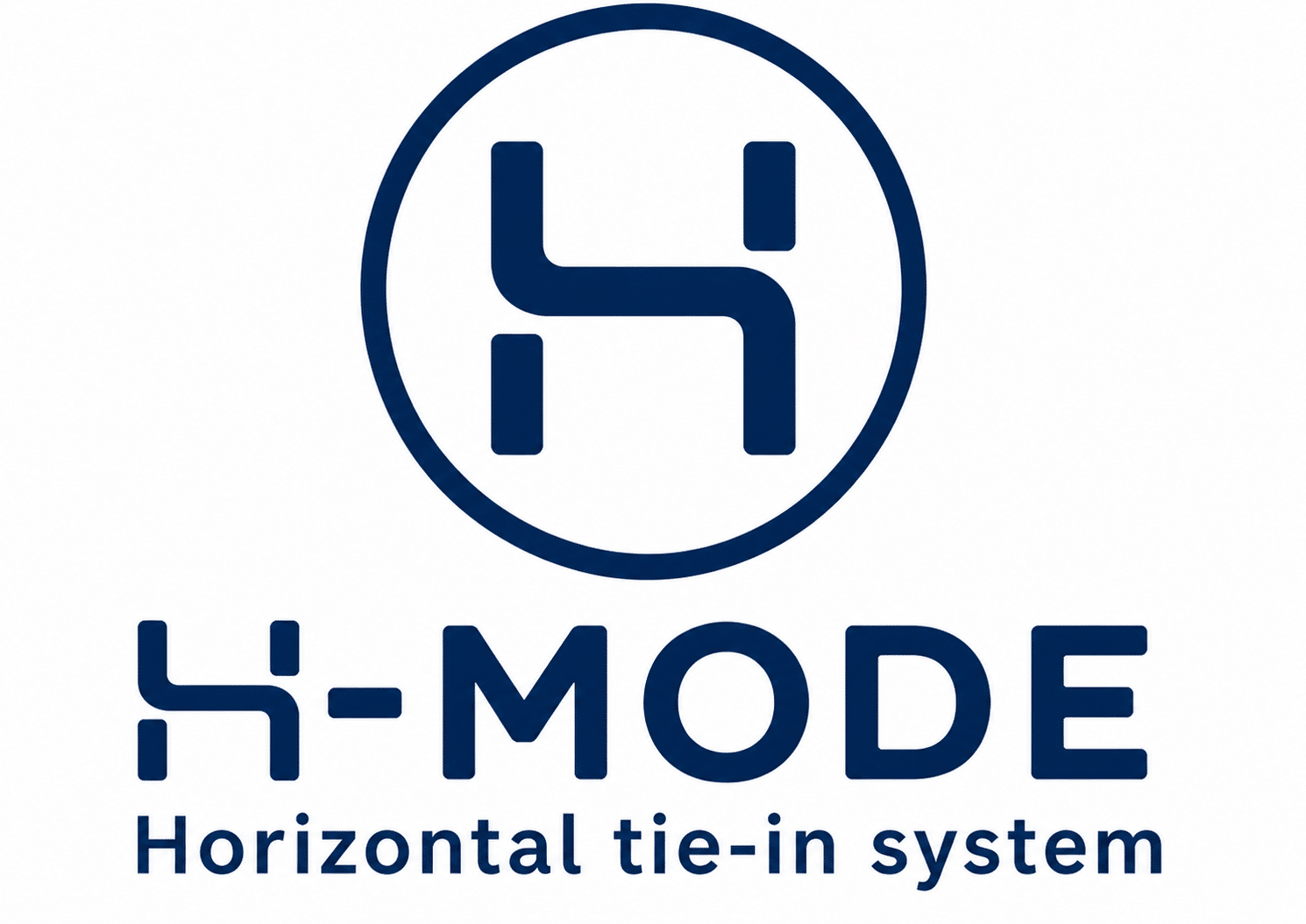 H-Mode logo blå hvit bakgrunn